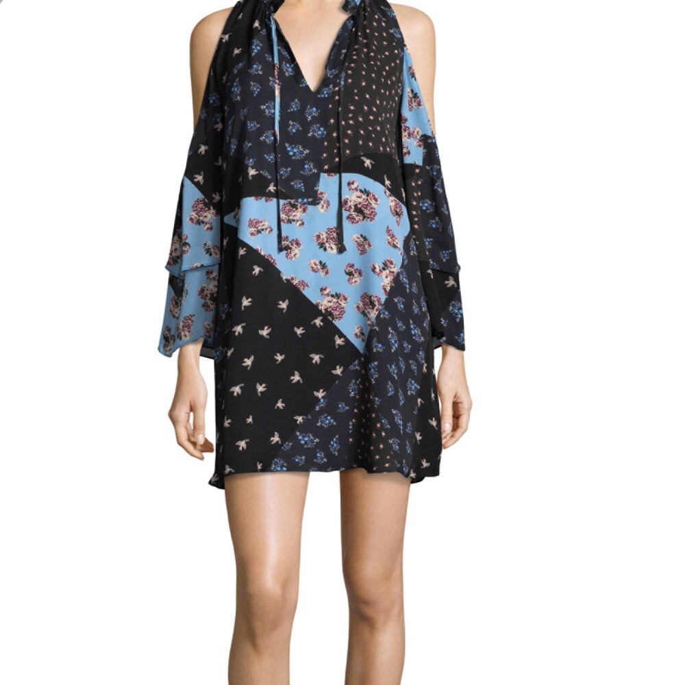 Size m Parker Birchwood dress silk birds 🦅